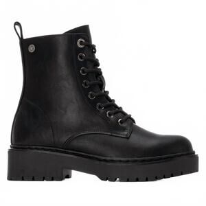 NEW REFRESH women's lace up ankle boots in black